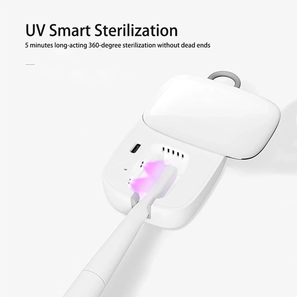 Portable UV Toothbrush Sterilizer with drying fan for eliminating 99.998% of germs and bacteria on your toothbrush