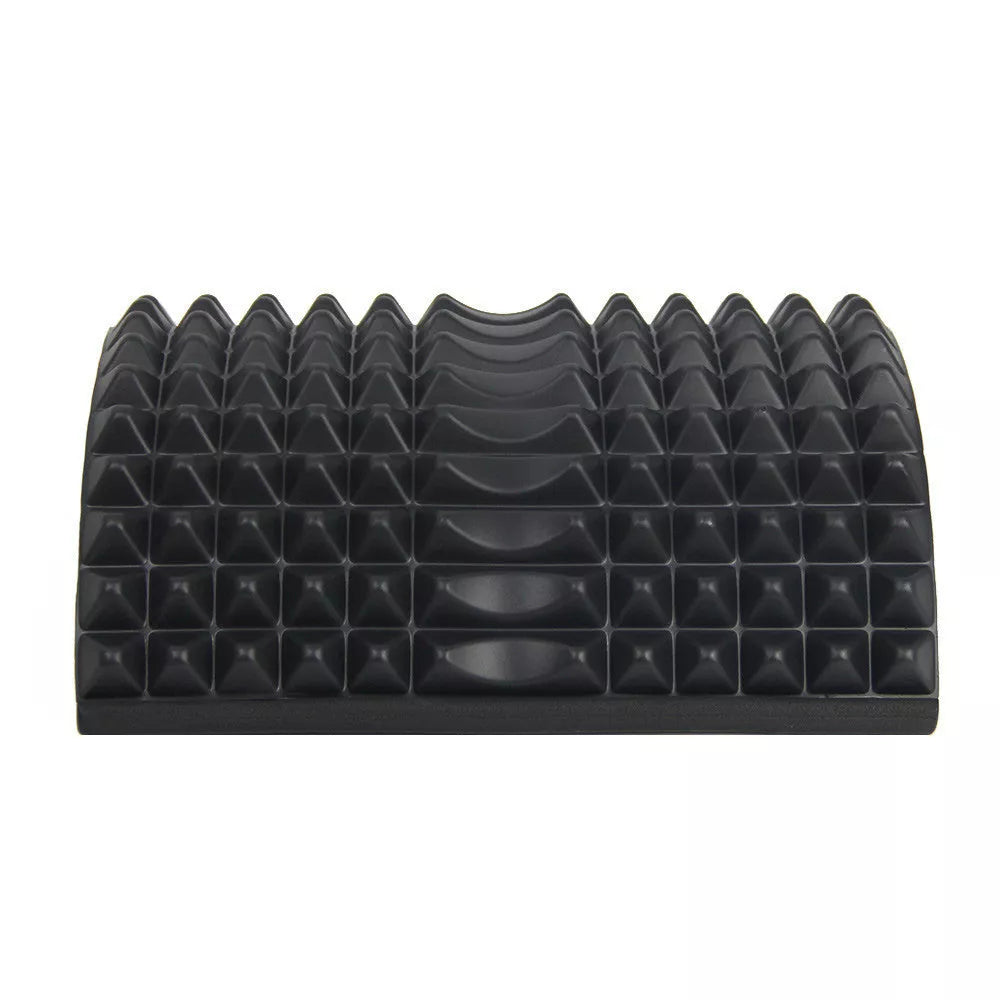 Drop-shaped back waist pad yoga mat in blue, pink, or black for targeted support during yoga