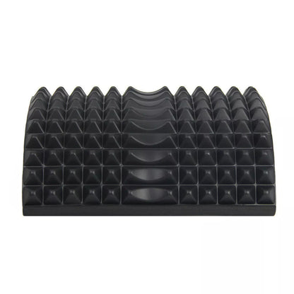 Drop-shaped back waist pad yoga mat in blue, pink, or black for targeted support during yoga