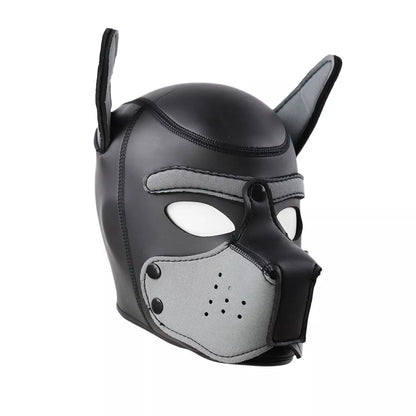 Adjustable CR Rubber Dog Headgear in multiple colors for secure fit