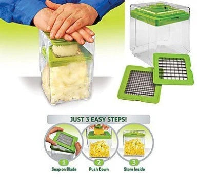 Versatile Manual Food Shredder with Push-Type Design for Effortless Shredding, Slicing, and Cutting of Potatoes, Vegetables, and More