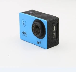 Rugged 4K waterproof action camera with wide-angle lens, perfect for outdoor adventures and water sports