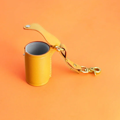 Yellow plastic film roll keychain with custom photo insertion compartment measuring 7cm