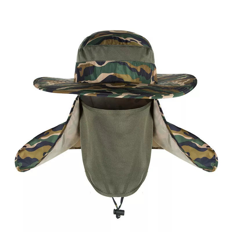 Fisherman's hat with full sun, water, and UV protection in various colors