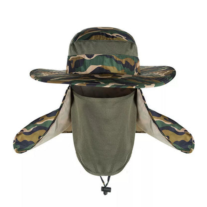 Fisherman's hat with full sun, water, and UV protection in various colors