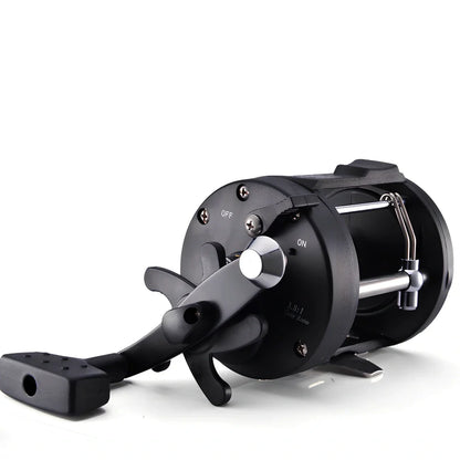 Comairon automatic wiring fishing reel with right-hand retrieve and plastic housing