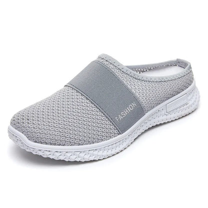 Women's breathable mesh casual shoes with hollow out design and flat heel