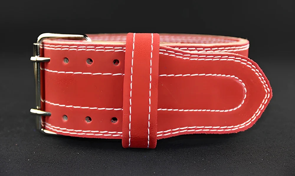 Four-layer cowhide leather sports fitness belt for weightlifting support