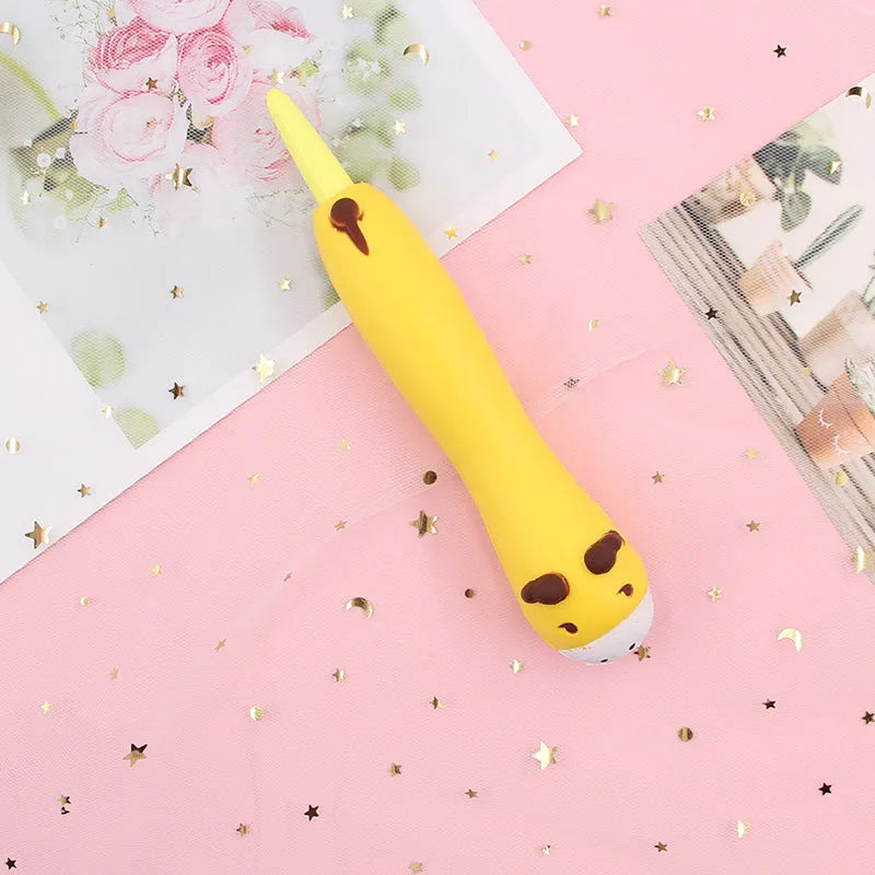 Vent Pen Pressure Pen Compatible with Apple iPhone Models, 16.5cm Soft Gel Pen with 0.5mm Tip, Cartoon Decompression Pen for Office and Stationery Use, Cute Design for Students, 20g Lightweight