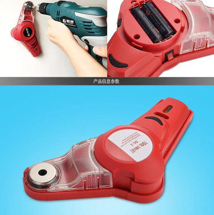 Red laser positioning level tool with infrared beam for woodworking marking