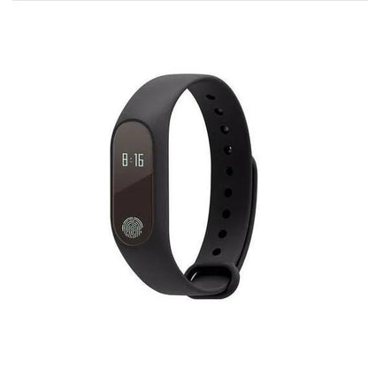 Motion intelligent hand ring in black on wrist showing heart rate display, waterproof design for swimming