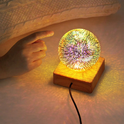 USB 3D Firework Crystals Ball Night Light with touch control and USB power option