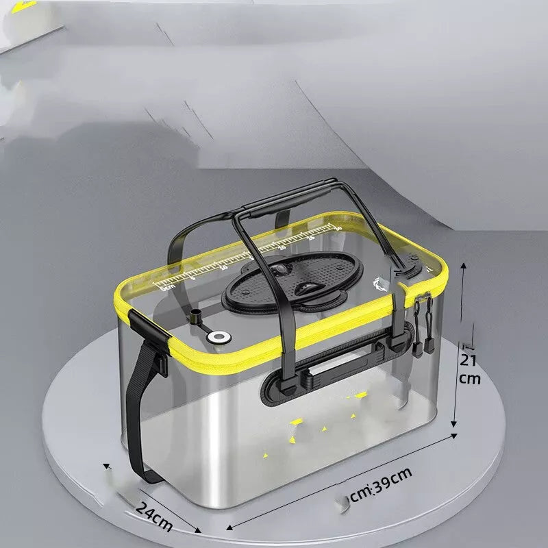 Thickened EVA Fish Protection Bucket with options for oxygen pump and multiple sizes