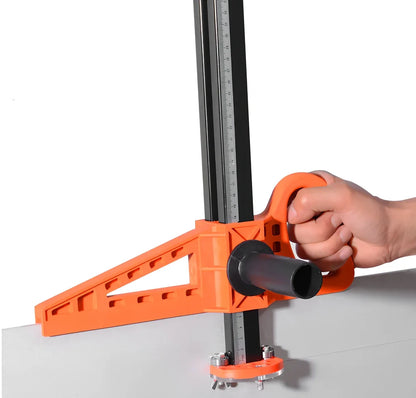 EasyRippertm Drywall Cutter in black, adjustable 2-60cm width, 72.5cm long with rubber grip and stainless frame