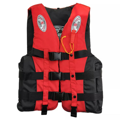 Child's life jacket with EPE foam buoyancy, reflective pads, and survival whistle