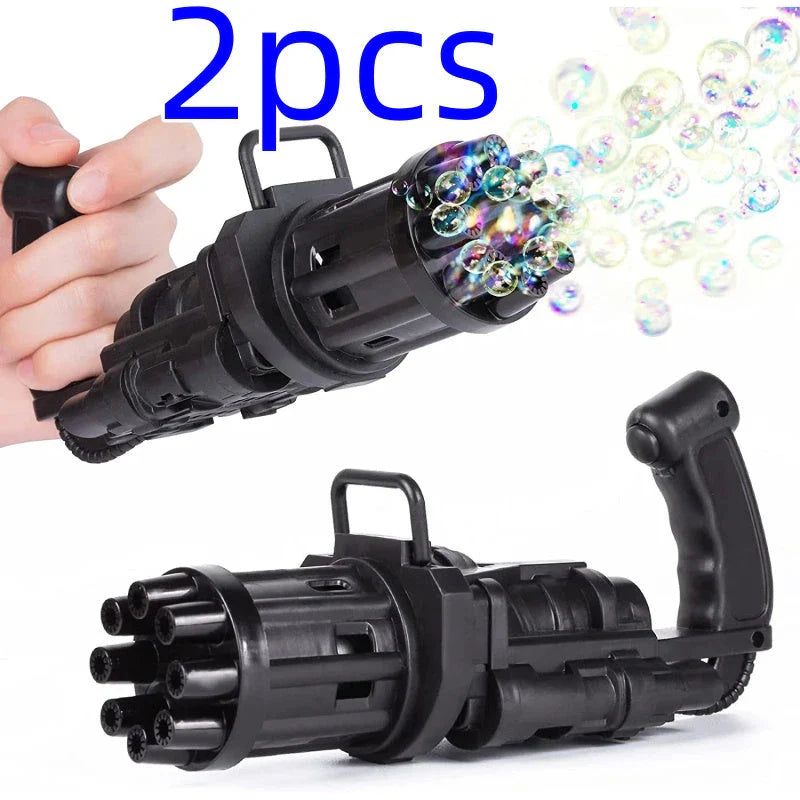 Colorful bubble blower machine toy for kids with various color options and bubble solution