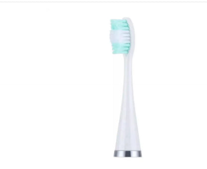 High-frequency electric toothbrush in white and black, with USB charging cable and brush heads