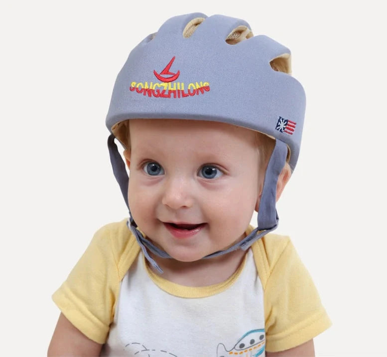 Adjustable baby safety helmet with anti-shock foam for toddlers in various colors