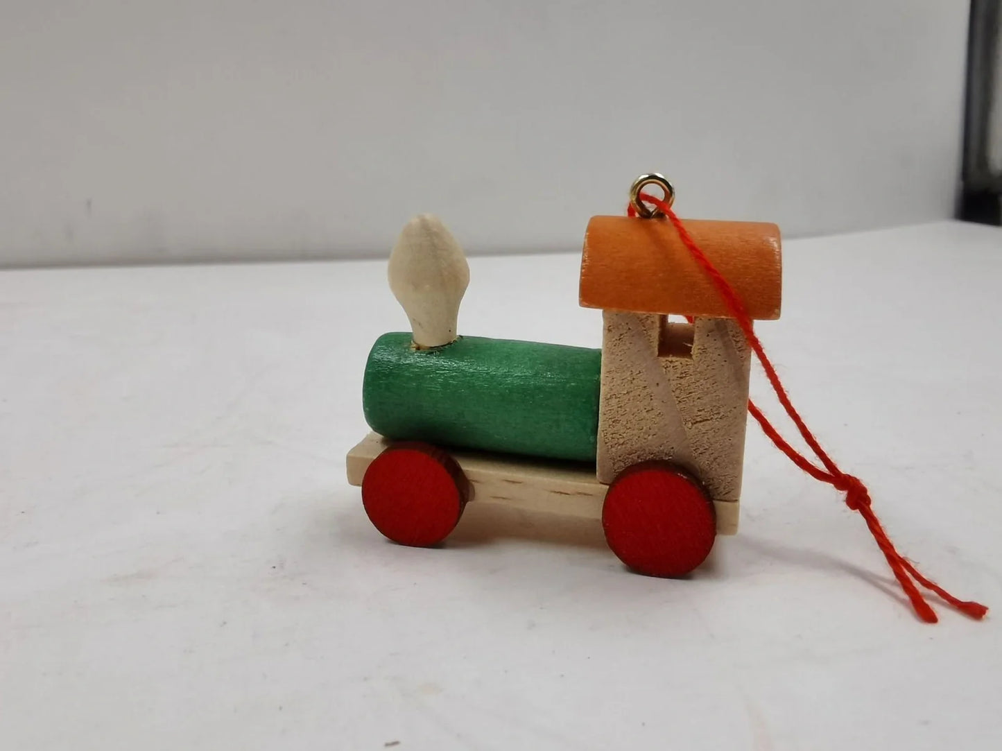 Christmas wooden train window decoration with manual craftsmanship and cartoon styling