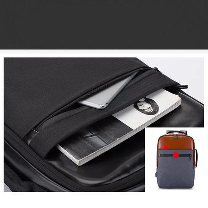 Multi-functional leisure computer bag in copper, blue, and black with large capacity for 15.6-inch laptops