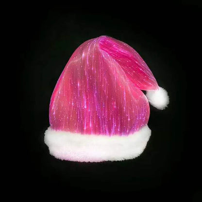LED Glowing Colorful Christmas Hat with multi-colored lights for festive decoration