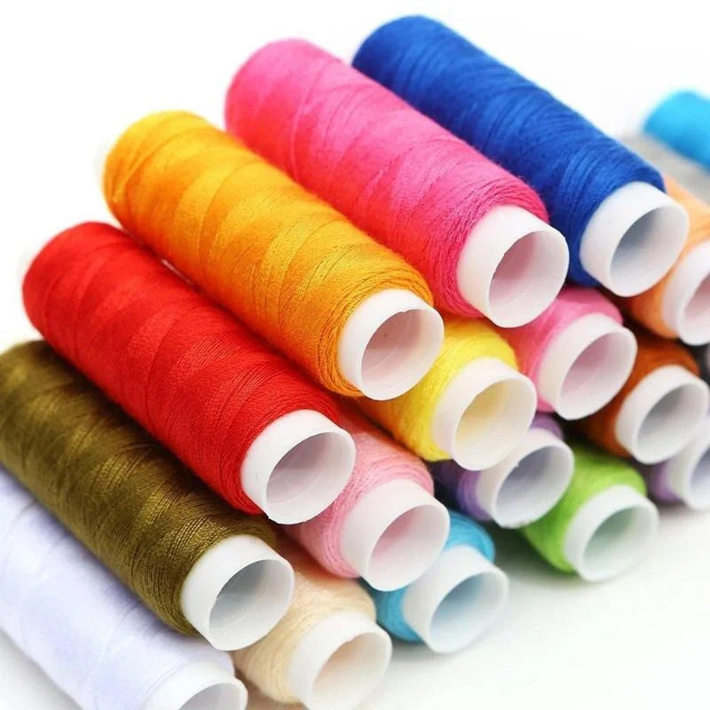 Compact Home Sewing Kit with 98 accessories including needles, pins, and scissors