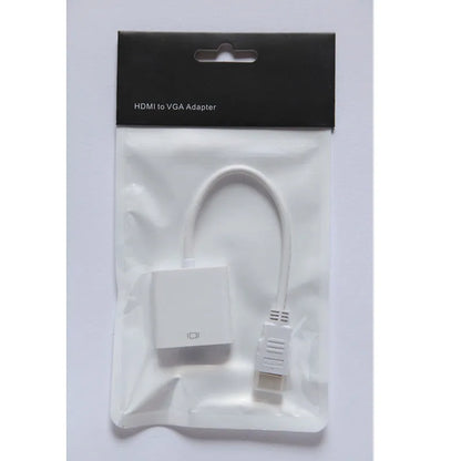 HDMI to VGA converter adapter with 0.3m black cable for set-top box connections