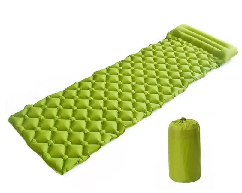 Inflatable Camping Mat with Pillow for outdoor sleeping comfort
