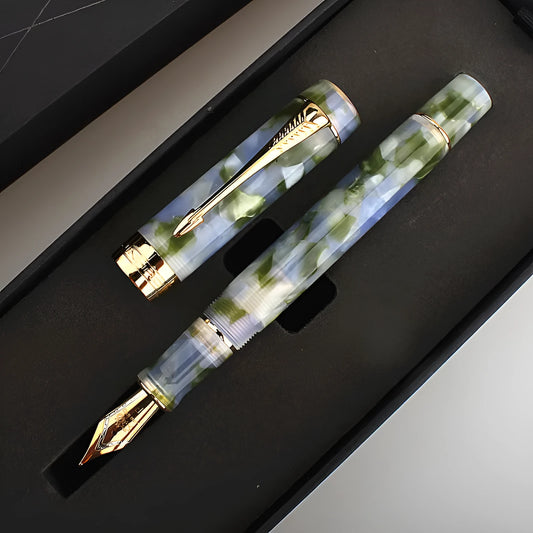 Deep bath green metal pen showing options for 0.5mm, 0.7mm, and 1.0mm tips.