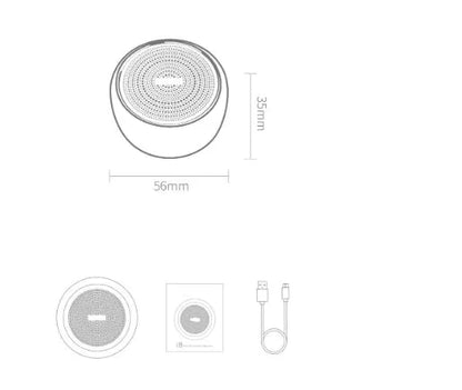 VVADI mini Bluetooth speaker with aluminium alloy shell, 3W output, 6-hour battery and USB charging, in Black, Golden or Red
