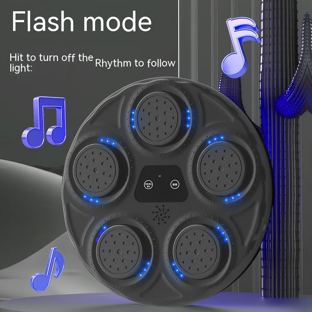 Children's hanging blue light reaction boxing target in PU, 45cm tall with electronic scoring for martial arts training