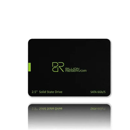 Black 2.5-inch solid state drive with SATA3.0 interface for desktop and notebook computers.