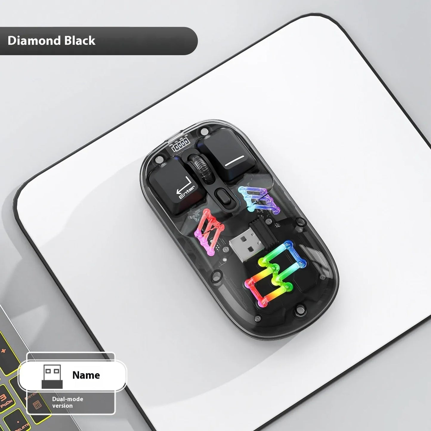 K98 mechanical keyboard and matching wireless mouse in a selected colour from the range on a desk.