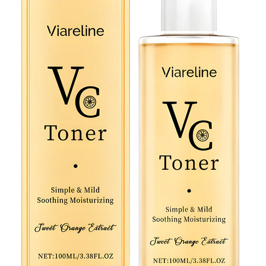 100ml bottle of moisturising facial toner with sodium hyaluronate and Vitamin C.