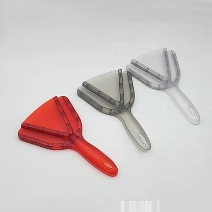 Adjustable telescopic bottle opener with non-slip red ABS handle showing extended and collapsed positions
