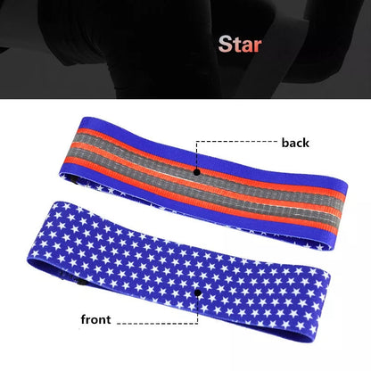 Anti-slip yoga camouflage color resistance band for hip lift and leg beauty exercises