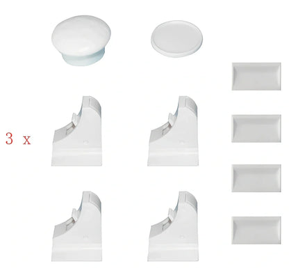 White ABS child safety magnetic locks with normally open switch, 3.8cm size with magnetic key