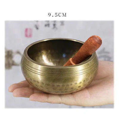 Harmonious Tibetan Singing Bowl - Copper Meditation Bowl with Vibrant, Soothing Tone