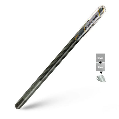 Flash K110 glitter gel pen with 1.0mm tip, shown in multiple colour options.