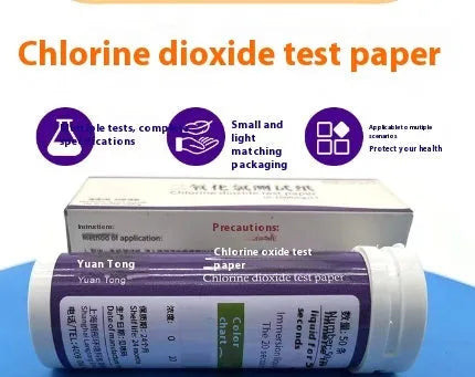 Chlorine dioxide test paper bottle with 50 pieces for 0-1000mg/L waste water detection