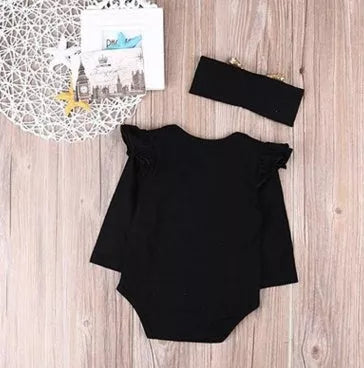 Hip-hop style baby one-piece set with head scarf, made from 100% cotton