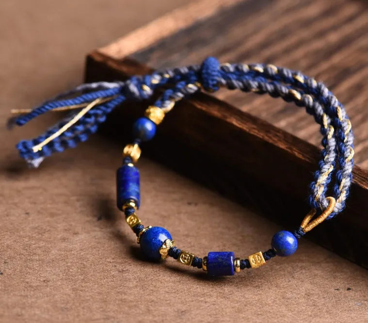 Hand woven flexible wire watch band bracelet in national ethnic style