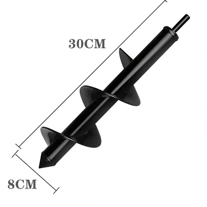 Spiral ground drilling machine with hexagonal shaft for garden tree planting and soil boring