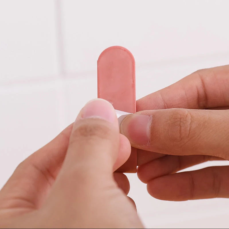 ABS adhesive door hangers in multiple colors for home organization