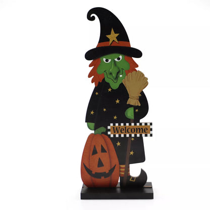 Halloween Pumpkin Man Witch Table Decoration in premium plywood with unique pavilions design