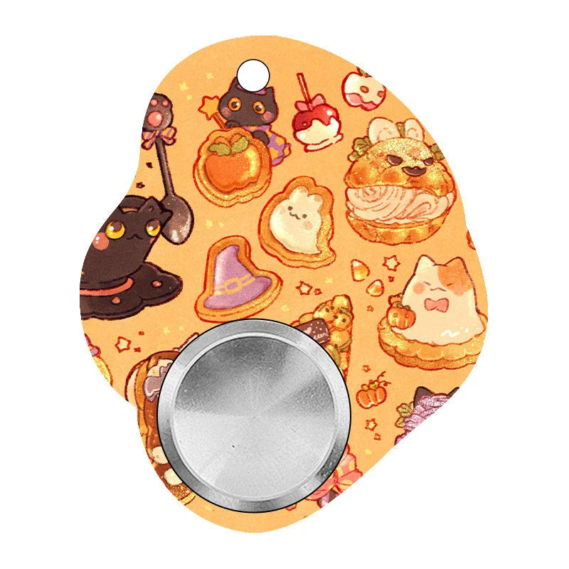 Customizable fidget spinner toy with keychain, available in various designs for stress relief and focus