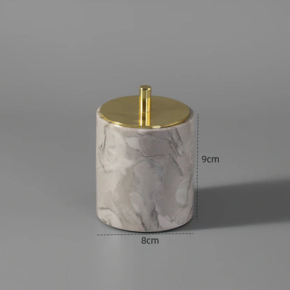 Bawang flower marble bathroom set with tissue box, 30x20cm tray, and lotion bottle in white veined stone