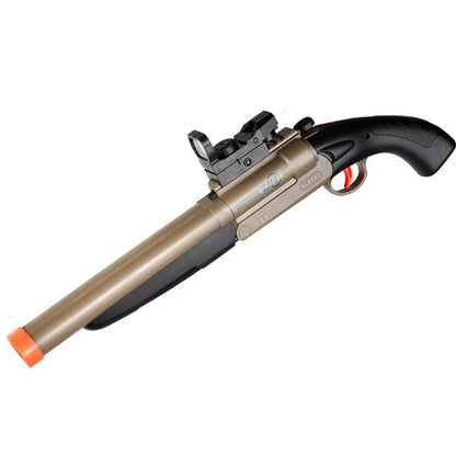 Double-barreled S686 shell-ejecting toy shotgun folded to 40cm with 20 soft bullets