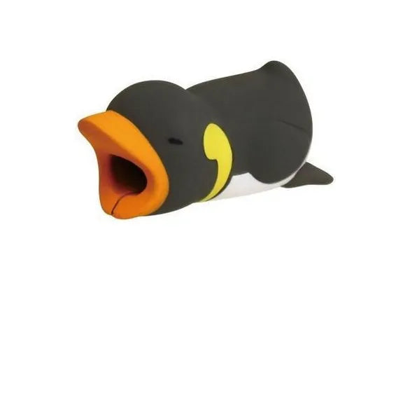 Silicone animal-shaped cable protector for Apple iPhone lightning charging cable.