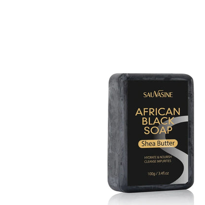 100g African Black Soap bar with deep cleansing and anti-mite properties